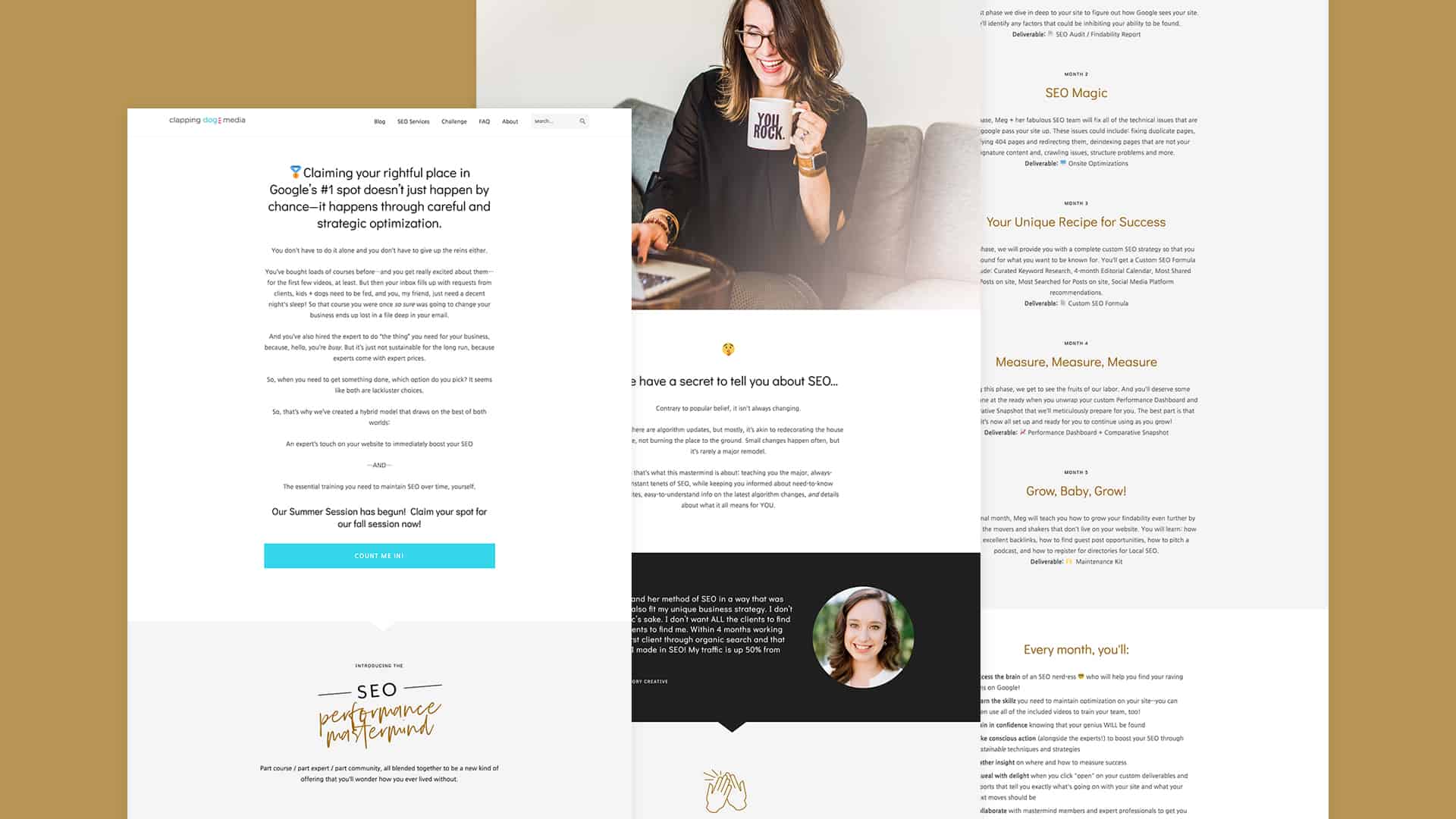 Clapping Dog Media Landing Page Design
