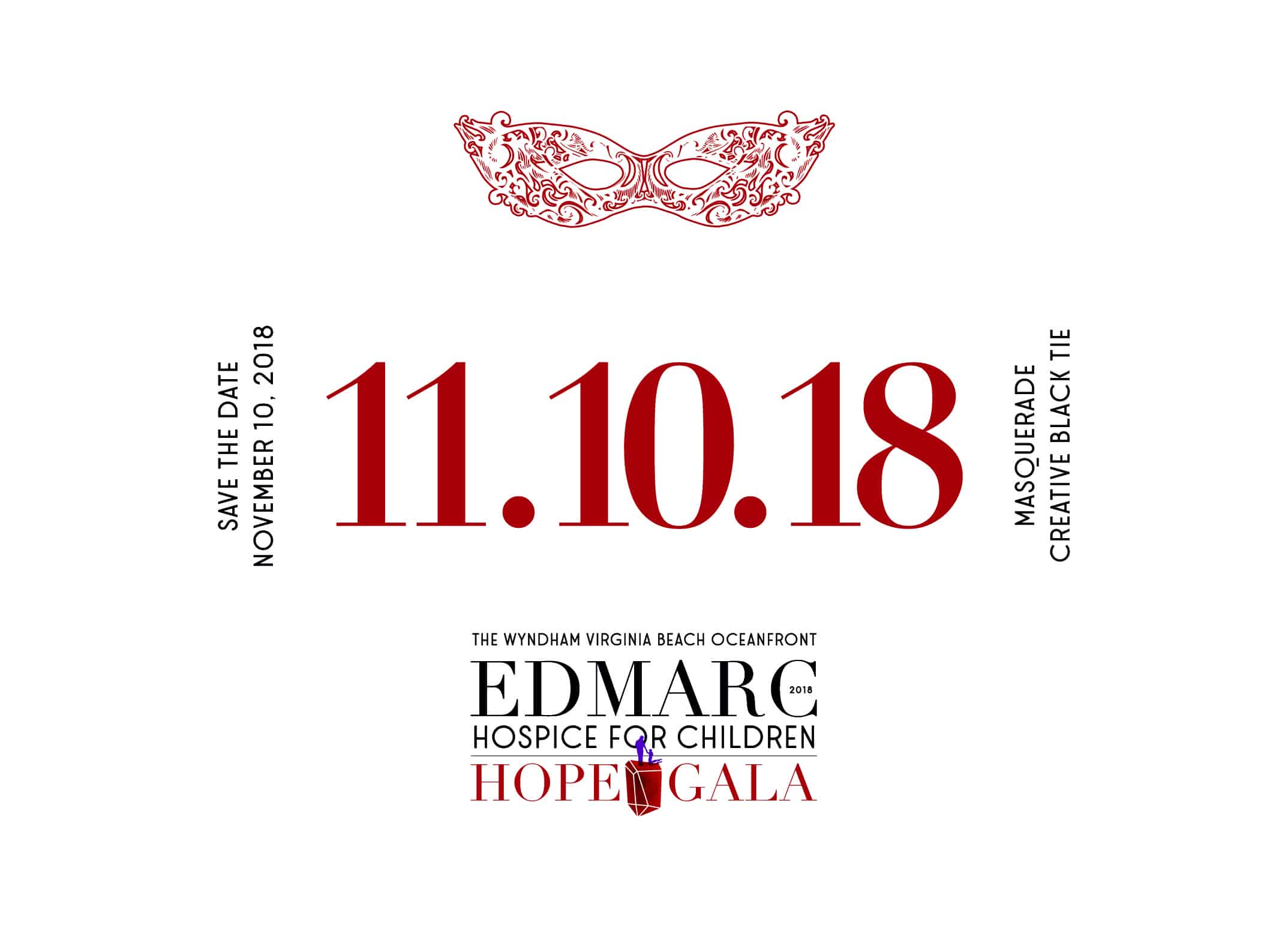 Edmarc Hope Gala Save the Date Postcard