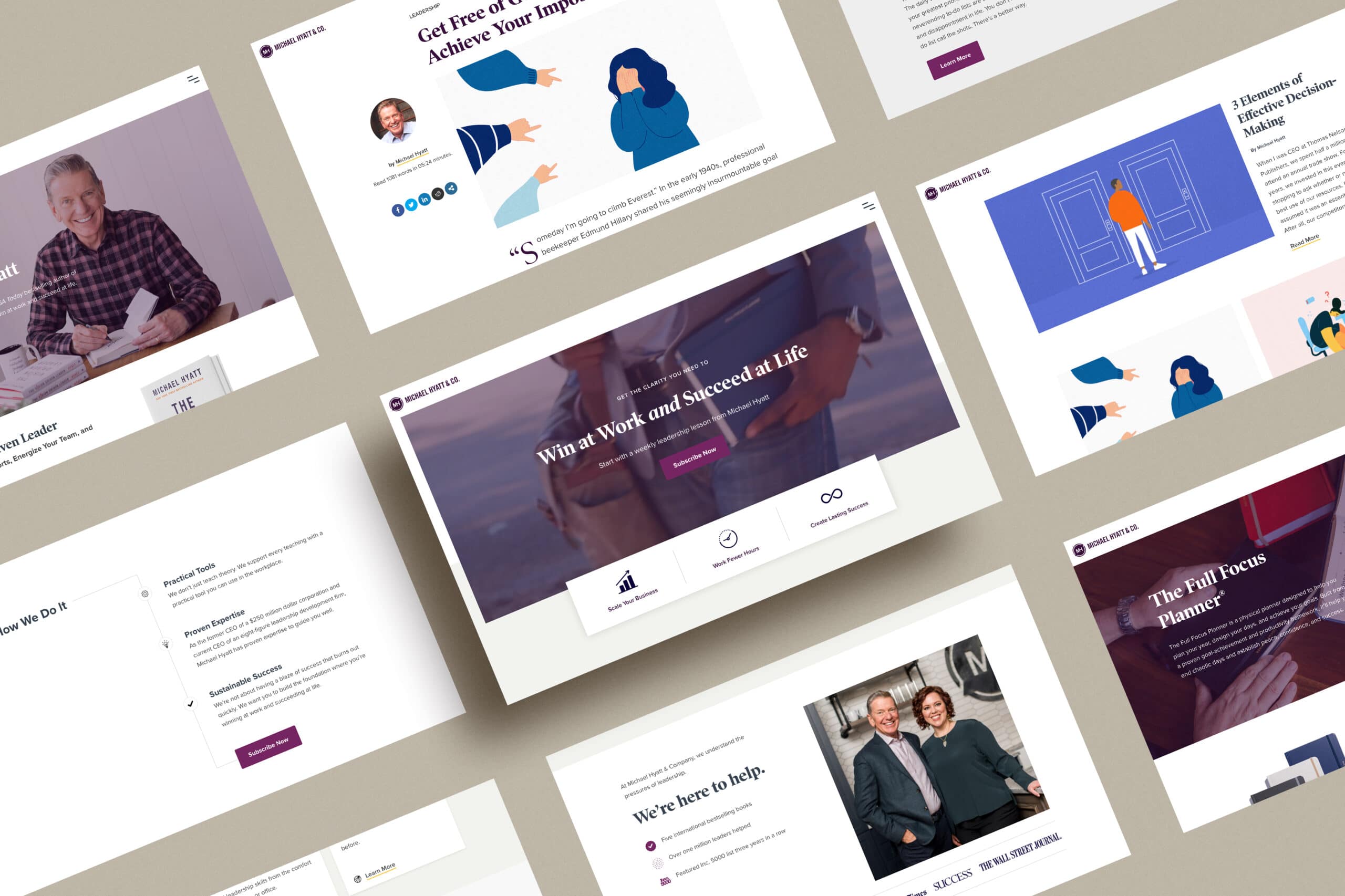 Michael Hyatt website redesign with the Enneagram brand strategy